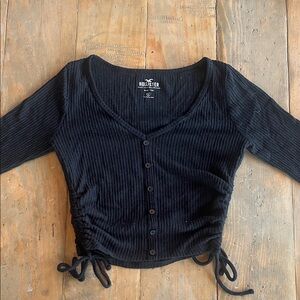 Hollister Black Ribbed Top